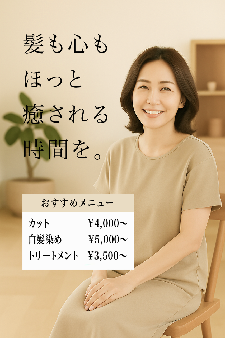 鈴木美容室 名刺・宣伝用バナー